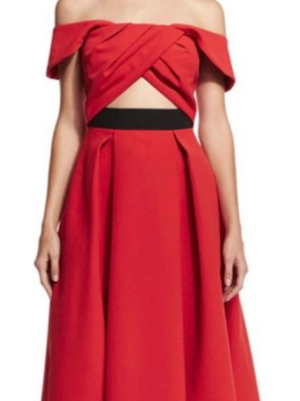 Self Portrait Dress Red Dress with Cutout